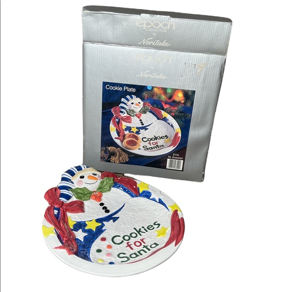 Noritake Christmas Cookie plate - Picture 1 of 4